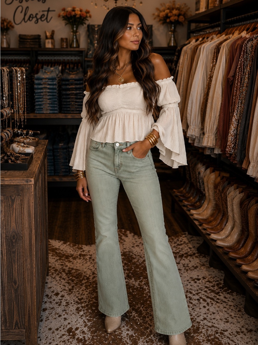 Flying Monkey Light Blue Wide Leg Jeans